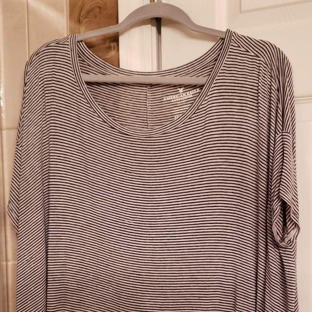American eagle striped shirt size xs-s